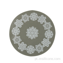 Placemats de forno de silicone resistente ao calor personalizado redondo antiaderente